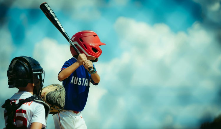 youth baseball action photo